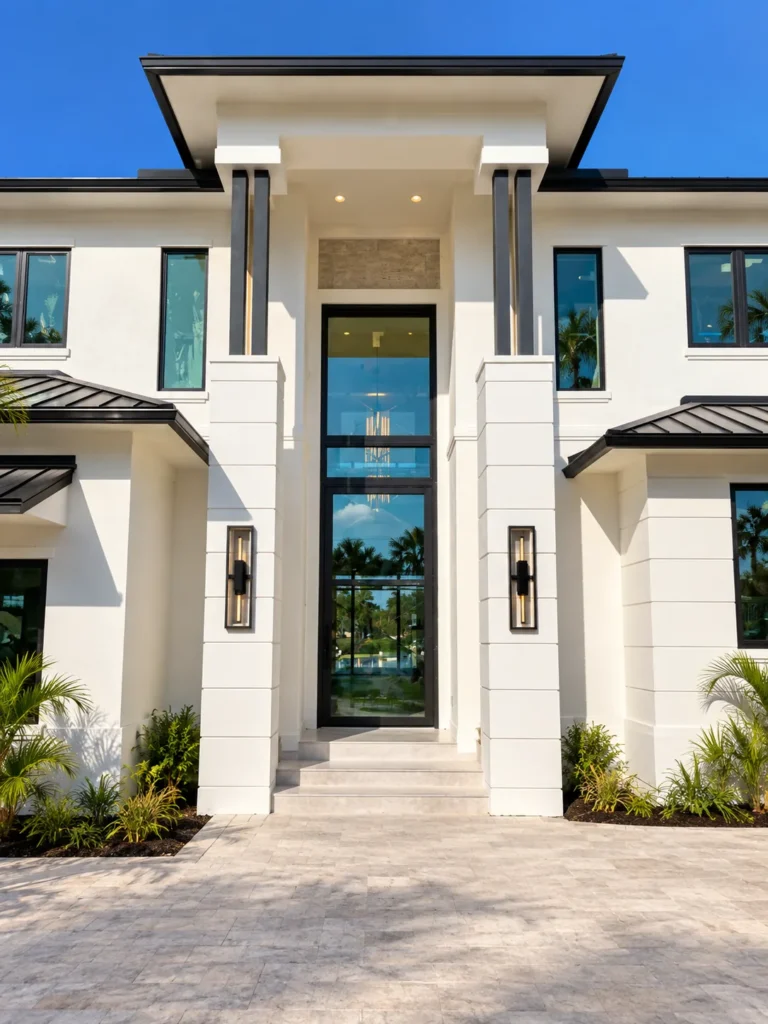 Impact window and front door at a PAZ project
